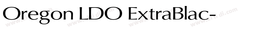 Oregon LDO ExtraBlac字体转换